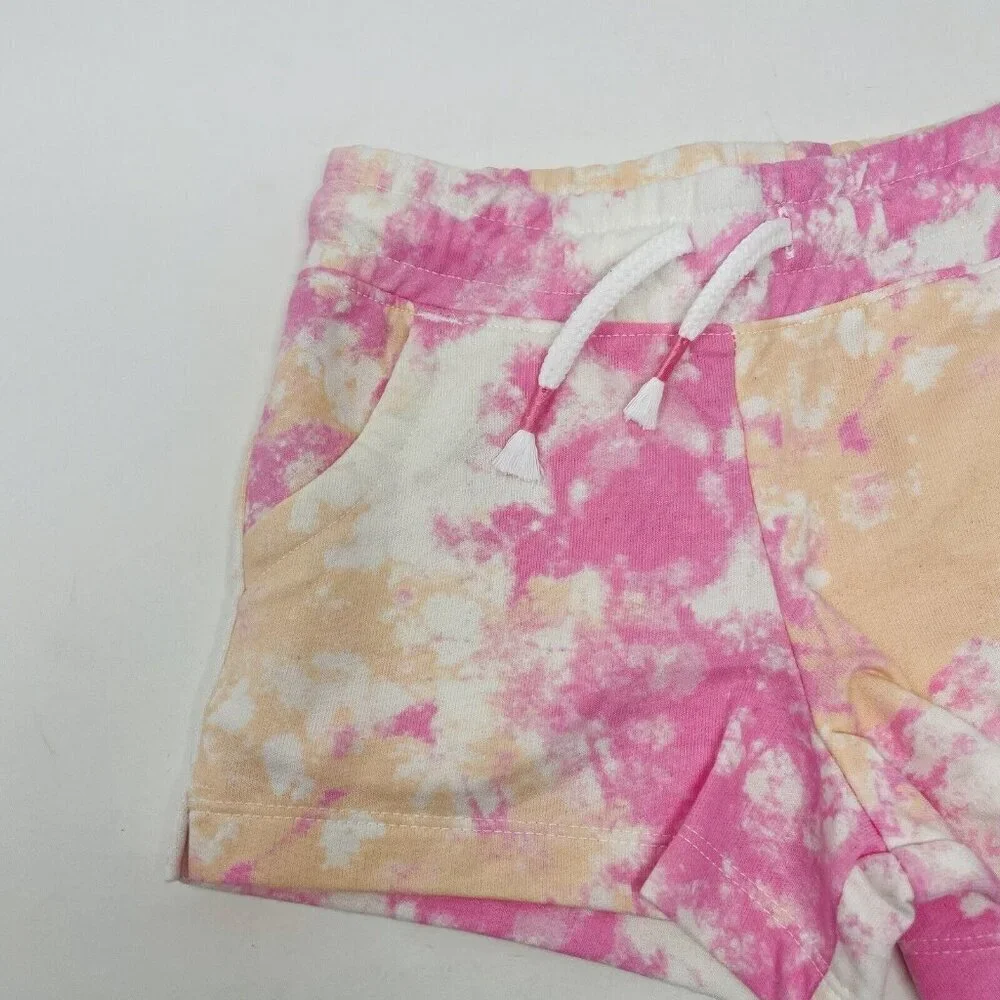 Cat‎ & Jack Toddler Girls Size 4T Tie Dye Drawstring Knit Shorts in Cream 2496